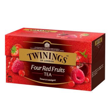 TWININGS 4 PUNAISTA HEDELMÄÄ TEE 25PS 50 G