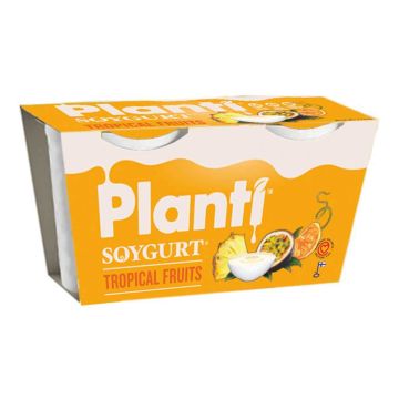 PLANTI SOYGURT TROPICAL FRUITS 2*150G 300 G