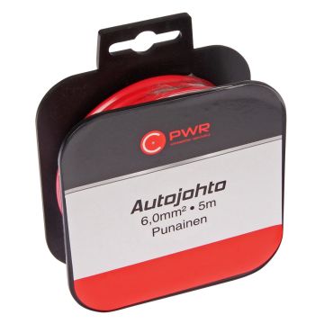 C-PWR AUTOJOHTO 6,0MM2 PUNAINEN 5M