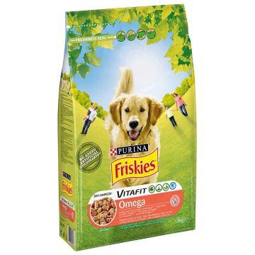 PURINA FRISKIES KOIRAN TÄYSRAVINTO OMEGA MAUKASTA NAUTAA & KALA 3 KG