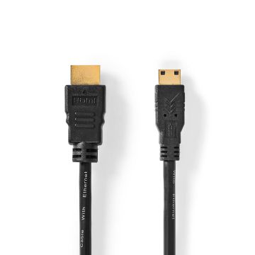 NEDIS HIGH SPEED HDMI-KAAPELI ETHERNET LIITIN - MINI 2 M MUSTA