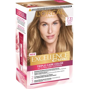 LOREAL EXCELLENCE 7.31 GOLDEN BEIGE BLONDE TUMMANVAALEA KULTATU