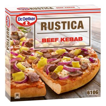 DR. OETKER RUSTICA PIZZA BEEF KEBAB 610 G