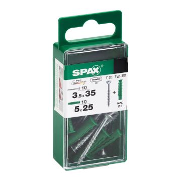 SPAX T-S WRX YLEISRUUVI UKOK 3,5X35+TUL 10+10KPL