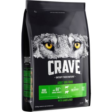 CRAVE KOIRAN TÄYSRAVINTO ADULT LAMMASTA&HÄRKÄÄ 2,8 KG