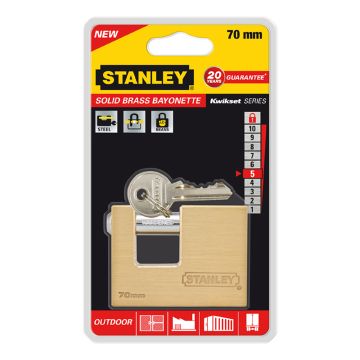 STANLEY RIIPPULUKKO 50MM TÄYSMESSINKI SUORAKULMIO