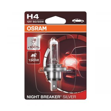 OSRAM NIGHT BREAKER SILVER POLTTIMO 1 KPL H4 12V 60/55W
