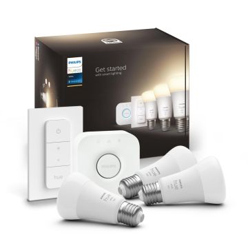 PHILIPS HUE WHITE ALOITUSPAKKAUS 9.5W A60 E27 3-SET 1055L 2700K