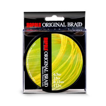 RAPALA ORIGINAL BRAID 115M 0.26MM/11.4KG/KELTAINEN