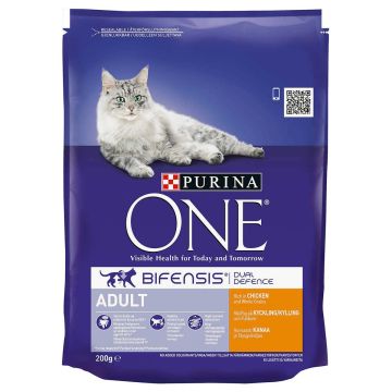 PURINA ONE KISSAN TÄYSRAVINTO ADULT RUNSAASTI KANAA & TÄYSJYVÄV 2