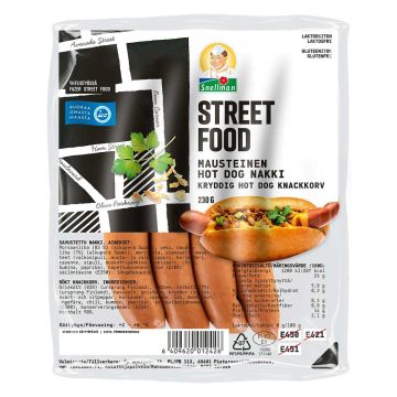 SNELLMAN STREET FOOD MAUSTEINEN HOT DOG -NAKKI 230 G