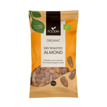 FOODIN DRY ROASTED ALMOND, LUOMU 140 G