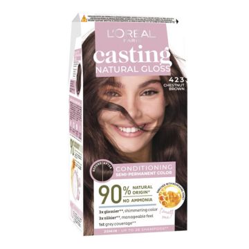 LOREAL CASTING NATURAL GLOSS 423 CHESTNUT BROWN KEVYTVÄRI