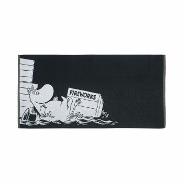 FINLAYSON KYLPYPYYHE MUUMIPAPPA MUSTA 70X140CM GOTS