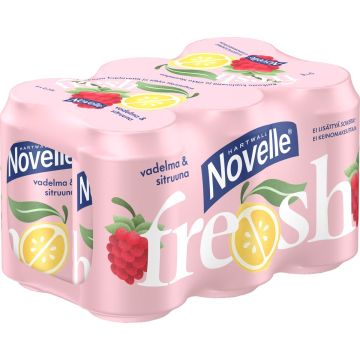 HARTWALL NOVELLE FRESH VADELMA-SITRUUNA 0,33 TLK 6-PACK 1,
