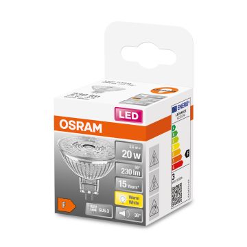 OSRAM LED STAR MR16 KOHDELAMPPU 20 NON-DIM 36 2,6W 2700K GU5.3