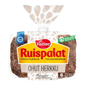 VAASAN RUISPALAT OHUT HERKKU 6KPL 195 G
