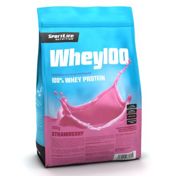 SPORTLIFE NUTRITION WHEY100 HERAPROTEIINIJAUHE MANSIKKA 700 G
