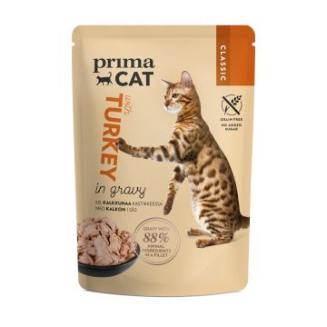 PRIMACAT CLASSIC KALKKUNAA KASTIKKEESSA 85 G