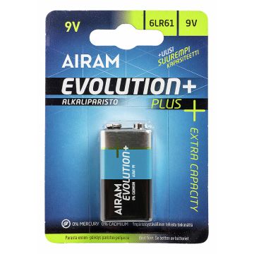 AIRAM EVOLUTION PLUS ALKALIPARISTO 6LR61 9V