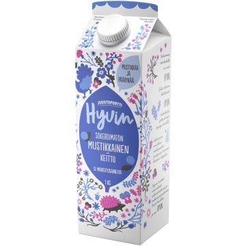 JUUSTOPORTTI HYVIN SOKEROIMATON MUSTIKKAINEN KEITTO 1L