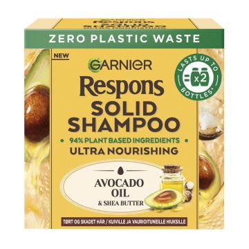 GARNIER RESPONS AVOCADO SHEA SOLID SHAMPOO PALASHAMPOO KUIVILLE 60 G