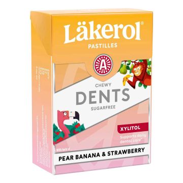 LÄKEROL DENTS PEAR BANANA & STRAWBERRY 85 G