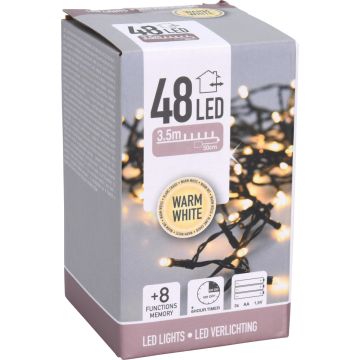 LED 48 PARISTOVALOSARJA AJASTIMELLA JA TOIMINNOILLA, LÄMMIN