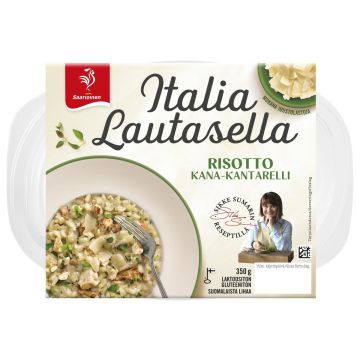 SAARIOINEN KANA-KANTARELLIRISOTTO TORINOLAISITTAIN 350 G SAARIOINEN KANA-KANTARELLIRISOTTO TORINOLAISITTAIN 350 G