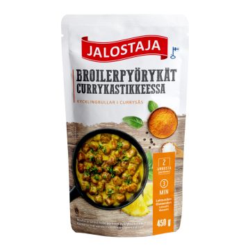 JALOSTAJA BROILERPYÖRYKÄT CURRYKASTIKKEESSA 450 G