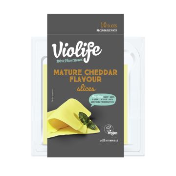 VIOLIFE 100% VEGAN SLICES MATURE CHEDDAR FLAVOUR 200 G