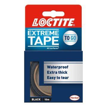 LOCTITE SILVER REPAIR TAPE TEIPPI 24MMX10M MUSTA 10 M