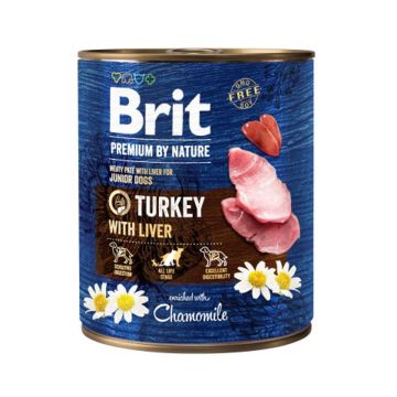 BRIT PREMIUM BY NATURE PATE TURKEY WITH LIVER 800 G