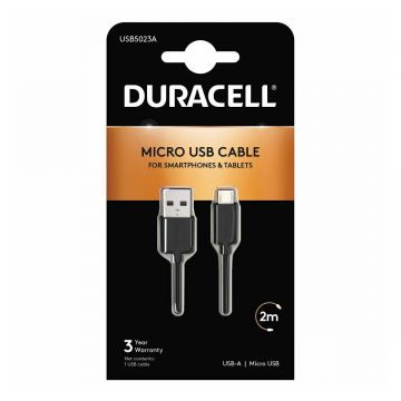 DURACELL USB - USBMICRO DATAKAAPELI MUSTA 2M