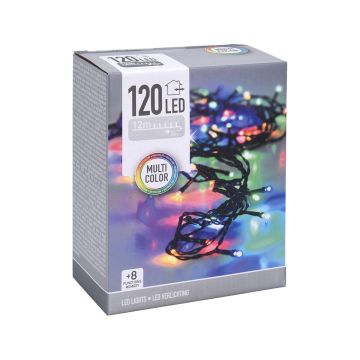 LED 120 PERUSVALOSARJA MULTICOLOUR, TUMMA JOHTO, ULKO- JA