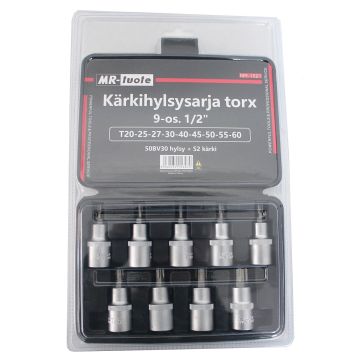 MR-TUOTE TORX KÄRKISARJA 9-OS. 1/2", T20-60