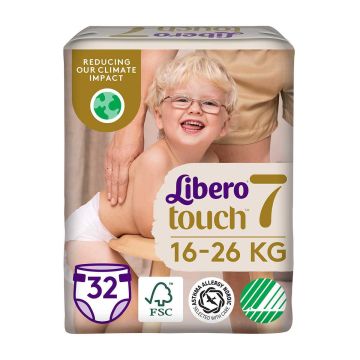 LIBERO TOUCH TEIPPIVAIPPA KOKO 7 16-26 KG 32 KPL