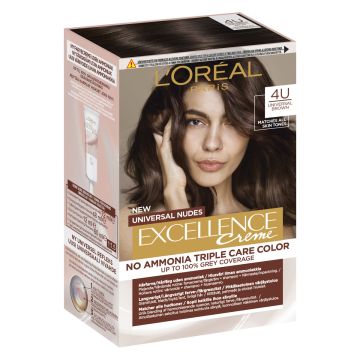 LOREAL EXCELLENCE CREME 4U UNIVERSAL BROWN KESTOVÄRI ILMAN AMM