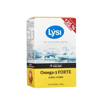 LYSI OMEGA-3 FORTE KALAÖLJYKAPSELI 64 KPL