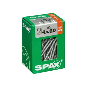 SPAX RUUVI TORX UPPOKANTA, OSAKIERRE WIROX 4,5X60 L 50KPL