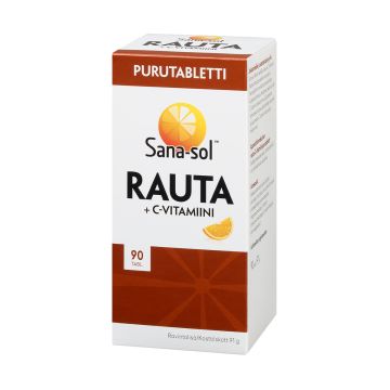 SANA-SOL RAUTA+C-VITAMIINI PURUTAB APPELSIINI 90 KPL