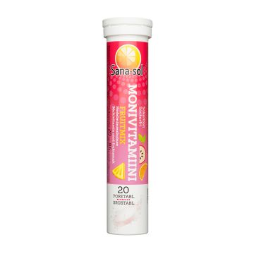 SANA-SOL PORETABL MONIVITAMIINI FRUITMIX HEDELMÄ 20 KPL
