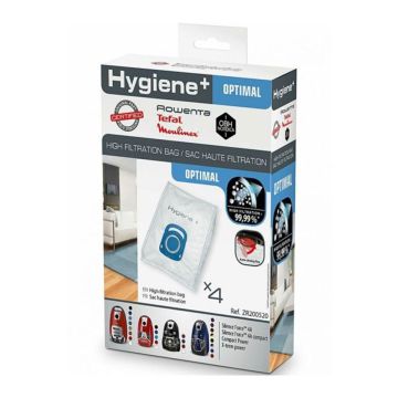 ROWENTA OBH NORDICA HYGIENE+ OPTIMAL -PÖLYPUSSIT, 4 KPL