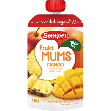 SEMPER FRUKTMUMS MANGO-OMENA-ANANAS 6KK 110 G