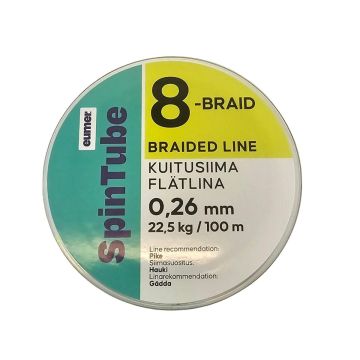 SPINTUBE 8 KUITUSIIMA FL 0,26 MM/100 M 22,5 KG