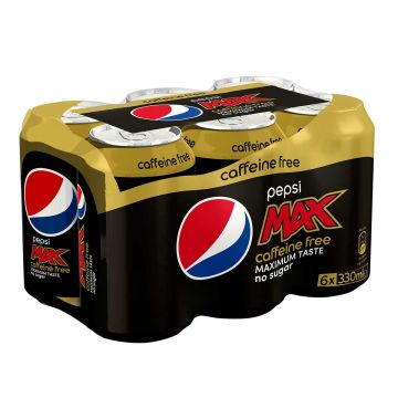 PEPSI MAX CAFFEINE-FREE 0,33 TLK 6-PACK 1,98 L