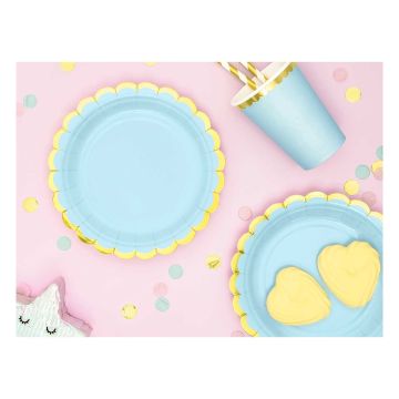 PASTELLI PIENI PAHVILAUTANEN 18 CM VAALEANPUNAINEN 6 KPL/PKT