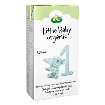 ARLA LITTLE BABY ORGANIC 1 LUOMU ÄIDINMAIDONKORVIKE 500 ML