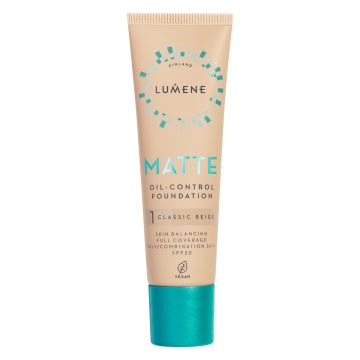 LUMENE MATTE OIL-CONTROL MATTAMEIKKIVOIDE SPF20 1 CLASSIC BE