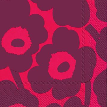 MARIMEKKO UNIKKO PUNAPUNAINEN 25CM LAUTASLIINA